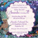 Enchanted Under the Sea mermaid Adventure Birthday party invitation