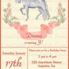 Unicorn Fantasy Birthday Party invitation/ Child's Birthday Party Invite