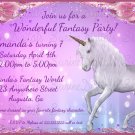 Unicorn themed Birthday Party Invitation/ Fantasy Themed Party invite