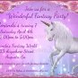 Unicorn themed Birthday Party Invitation/ Fantasy Themed Party invite
