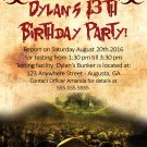 Zombie Apocalypse Walking Dead Birthday Party Invitation/Halloween Themed Party invite