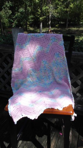 Light Pink Handmade Crochet Baby Girl Car Seat Blanket/ Baby Shower Gift for Baby Girl
