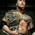 THE ROCK WWE WITH BELT WWF DWAYNE JOHNSON WRESTLING 5x7 Photo