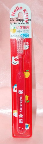 2000 Sanrio Hello Kitty Red Tooth Brush 6 ~ 12 Ages 6" L / 15 cm L