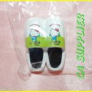 2005 Sanrio Bandai Retro Collection MINI Hello Kitty Magnet #10 White Slipper
