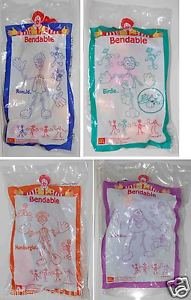 2004 McDonald's Bendable Figure FULL Set of 4 - Ronald Hamburglar Grimace Birdie