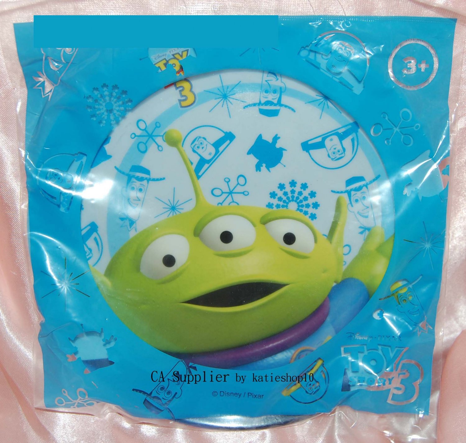 Disney Pixar Toy Story 3 Alien - 8" Round Light Blue Plastic Plate