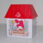USED 2015 Sanrio My Melody House Shape Red Roof Plastic Box Container Mug 3" x 2.25" x 2.25" H