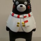 Black Kumamon Bear Plastic Figure Key Chain Mascot Charm Strap 3" H #8