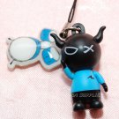 2009 Bandai PVC Hard Figure w/ Drum Set Cell Phone Charm Strap Mascot Gashapon Capsule Toy 1.5" L #1