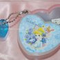 Yujin Disney Princess CINDERELLA Heart Shape Mirror Key Chain Gashapon Capsule Toy 2" dia
