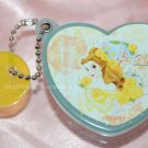 Yujin Disney Princess BELLE Heart Shape Mirror Key Chain Gashapon Capsule Toy 2" dia