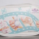 Hallmark Forever Friends White Mini Pouch Cosmetic Bag w/ Zip 5" x 3" x 1.25"thk