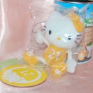 2006 Sanrio 7-11 Hello Kitty Plush Charm Strap Mascot w/ Metal Tin Can 21 August Lily of the Valley