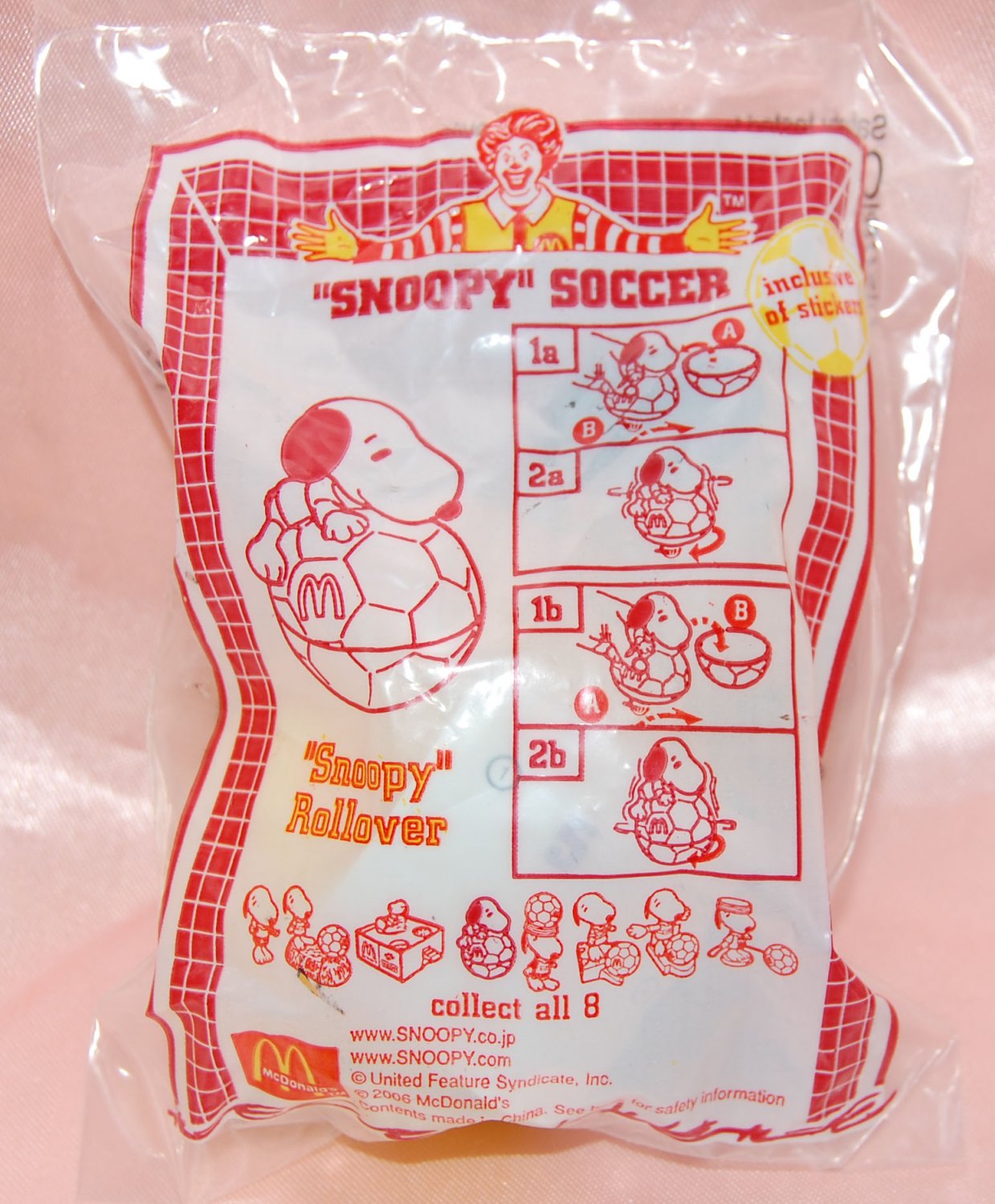 2006 McDonald's Happy Meal Toy Snoopy Soccer - Snoopy Rollover