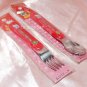 1991 Sanrio Hello Kitty Kids Red Spoon Fork Set