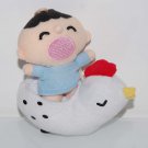 USED McDonald's Sanrio Happy Meal Toy Minna No Tabo Plush 3"H Sitting in Chicken