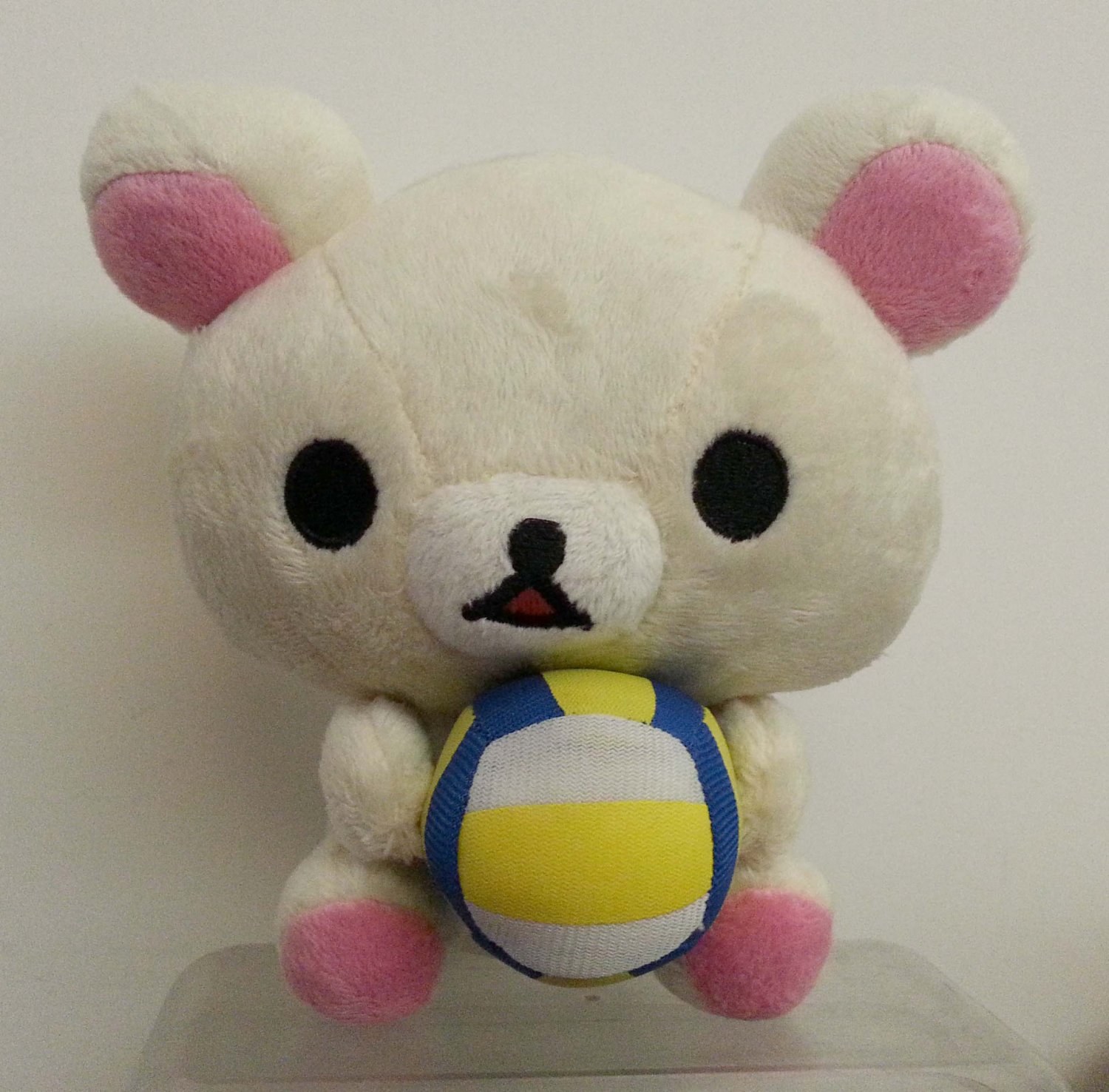 San X KoRilakkuma Bear Plush Doll holding volleyball 6" H