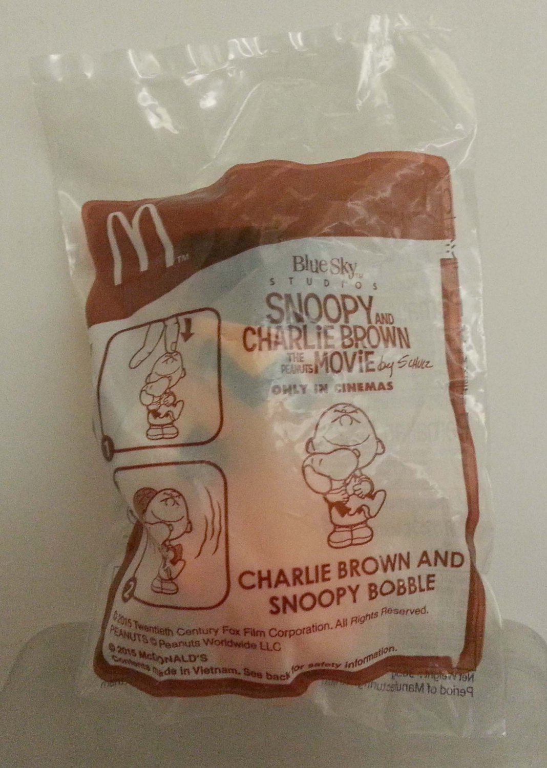 McDonald's Happy Meal Snoopy and Charlie Brown The Peanuts Movie Only