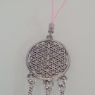 Handmade Metal Dream Catcher Dreamcatcher w/ Metal Feathers Strap Charm Mascot 2.5" L