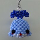 Handmade LIGHT BLUE Whale Round Beads Figure Strap 1.5" x 2" x 2" H