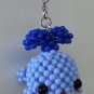 Handmade LIGHT BLUE Whale Round Beads Figure Strap 1.5" x 2" x 2" H