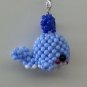 Handmade LIGHT BLUE Whale Round Beads Figure Strap 1.5" x 2" x 2" H