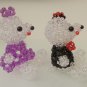 Handmade Round Beads Bears Figure Boy & Girl 3.5" H