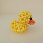 Handmade Round Beads Yellow Duck Figure 2" x 2.25" x 2" H