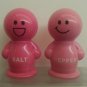 USED McDonald's Pepper & Salt Pink Shaker Container Bottle 3.5"H