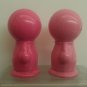 USED McDonald's Pepper & Salt Pink Shaker Container Bottle 3.5"H