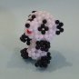 Handmade Round Beads #1 White / Black Panda Bear Figure 1.75" H / 4 cm H