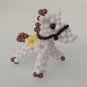 Handmade #1 WHITE Horse Round Beads Figure 2" H / 5 cm H