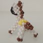 Handmade #1 WHITE Horse Round Beads Figure 2" H / 5 cm H