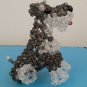 Handmade Round Beads #6 Dark Grey Dog Figure 4" H / 10 cm H