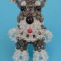 Handmade Round Beads #6 Dark Grey Dog Figure 4" H / 10 cm H