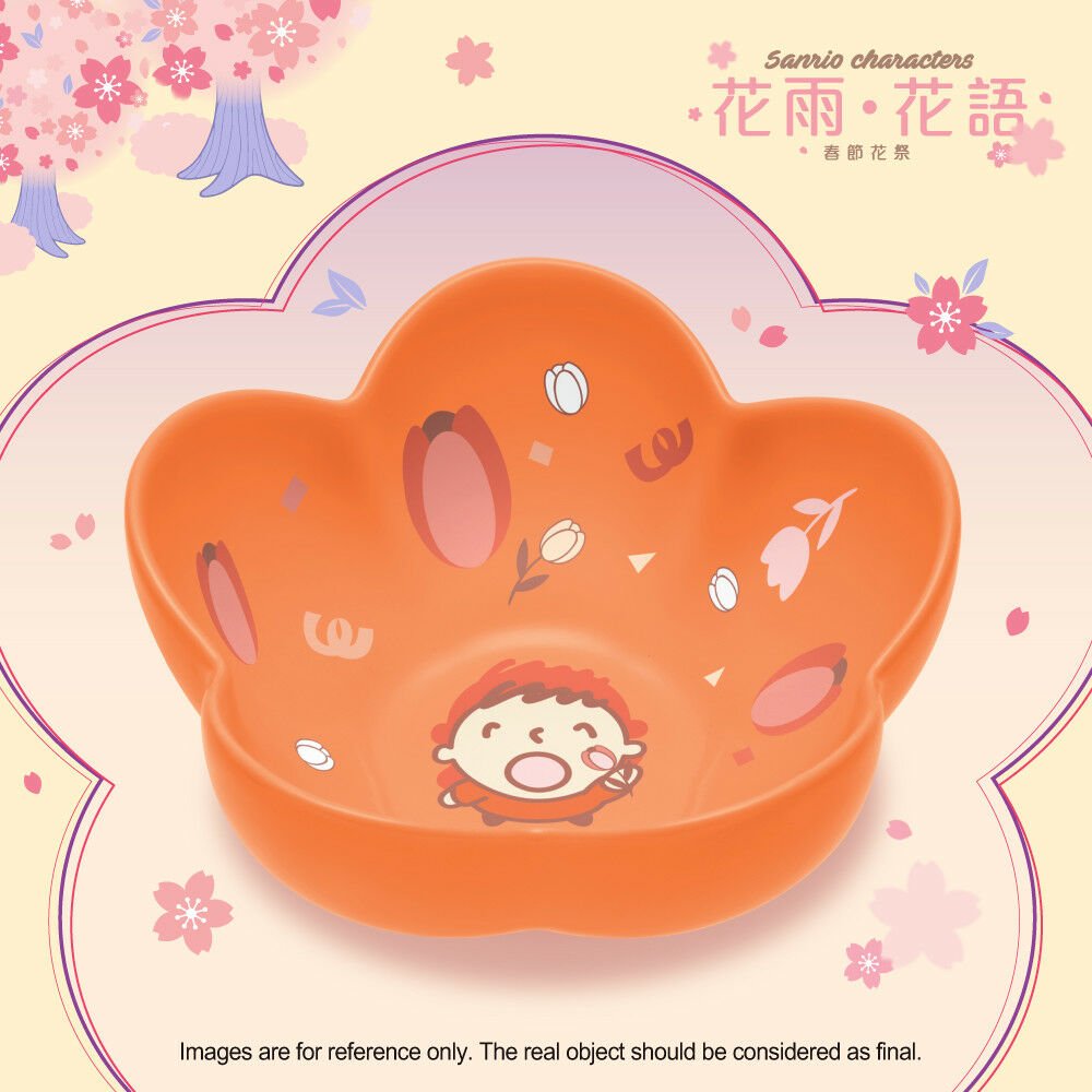 HK 7-11 Sanrio Blossom in the Flower Season Blue Ceramic Bowl Floal Collection Mina No Tabo