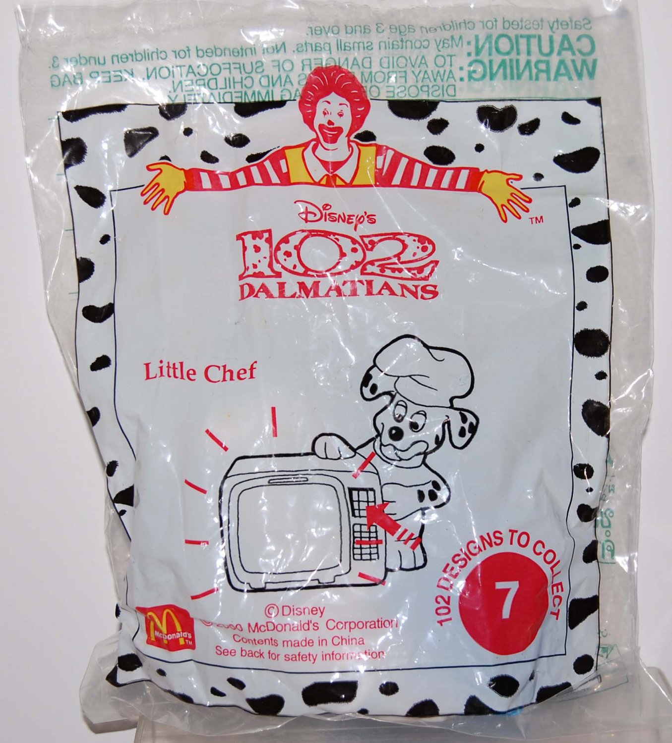 McDonald's Disney Happy Meal Toy 102 Dalmatians Dog #7 Little Chef