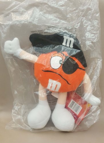 M&M's ORANGE Chocolate Halloween Plush Doll 10" H SOUND OUT OF FUNCTION