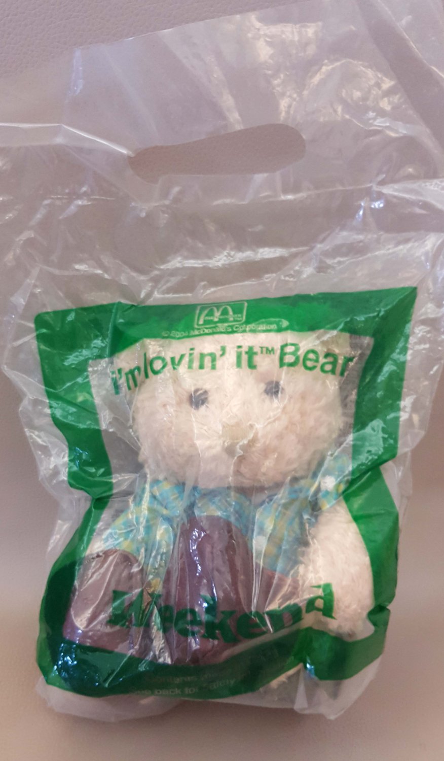 McDonald's Bear Plush Doll - Weekend 8" H / 20 cm H