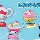 2017 McDonald's Hello Sanrio Set of 4 - Hello Kitty & Red Bow My Melody Pompompurin Badtz-Maru Milk