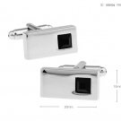 Free shipping to US High quality elegant small white crystal cufflinks for men