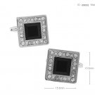 Free shipping Men's Jewelry wedding cuff links Elegant Black Crystal cufflinks