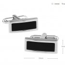Free shipping new men cuffKing supreme black agate arch surface rectangle cufflinks