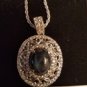 925 Silver Star Pendant and White Sapphire Pendant with 18" 925 Silver Chain by Orianne. 119.00