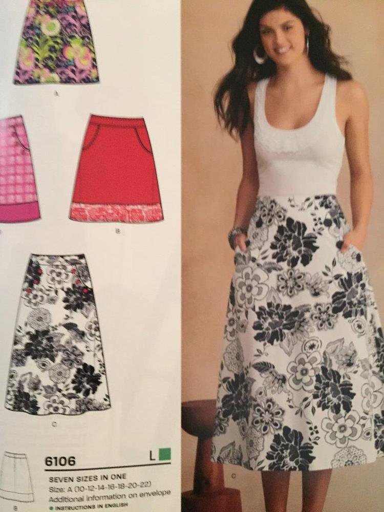 New Look Sewing Pattern 6106 Ladies Misses Skirts Size 10 22 New 3298