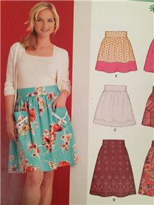 New Look 6872 Misses' Skirts 6 to 16     Sewing Pattern 