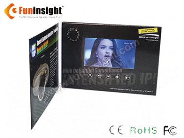 5 inch Touch Screen Video Card LCD Brochure 128MB Full Color Print A5 Size