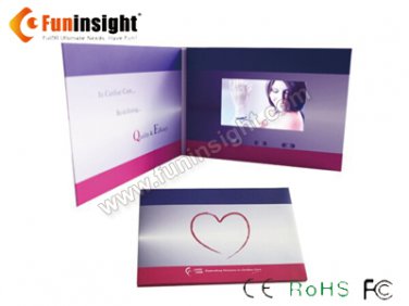 5 inch HD Screen Video Card LCD Brochures 256MB Multiple Buttons CMYK Print