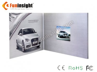 5 inch IPS Screen Video Booklet LCD TV Card 128MB Multi-Button CMYK Print
